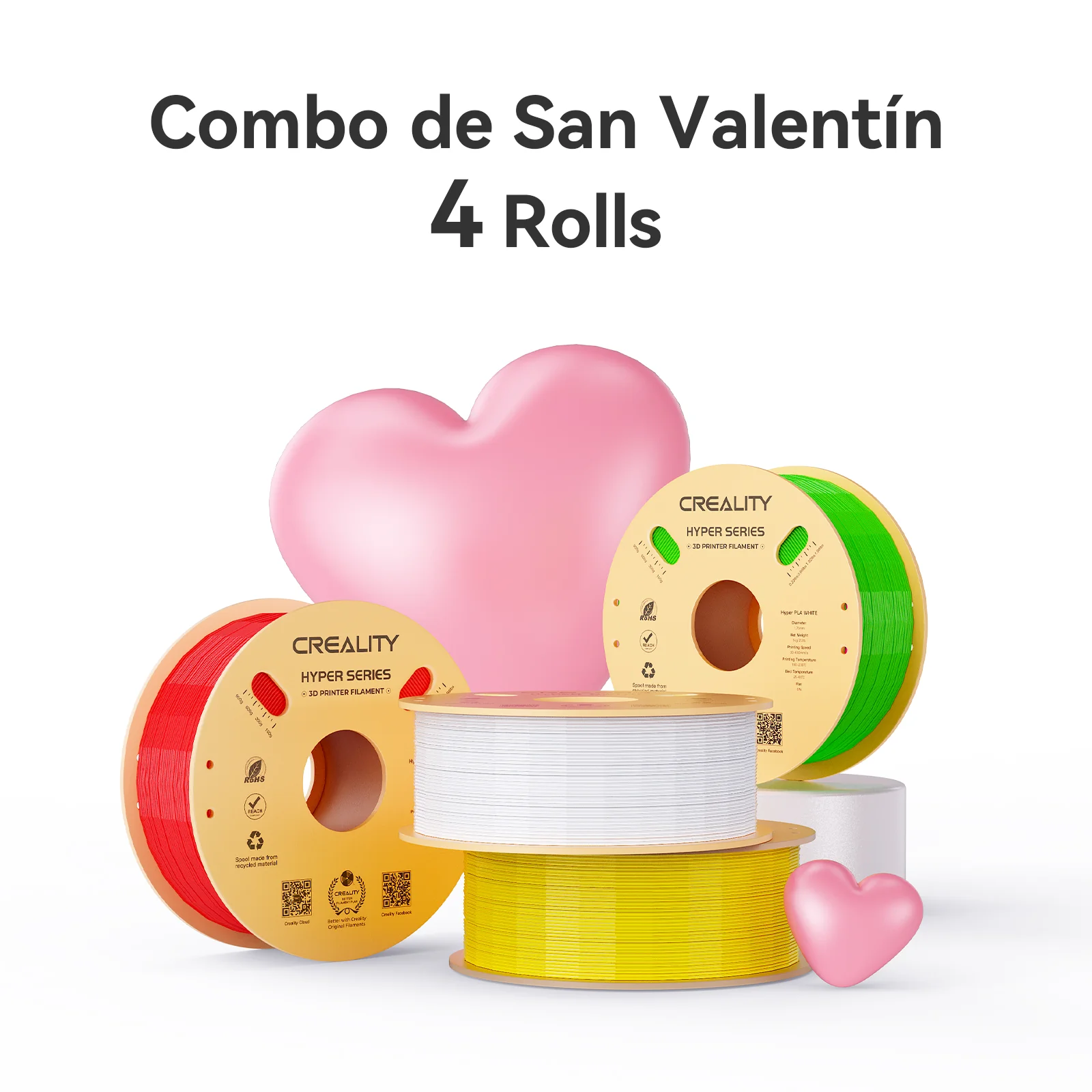 Combo de San Valentín - 4 Rollos (Hyper PLA)